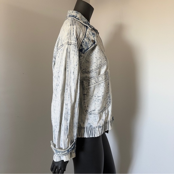 ☁️ VTG Acid Wash Zip Jacket – Size L, 100% Cotton | S.B.II by Bitterman - Picture 6 of 12